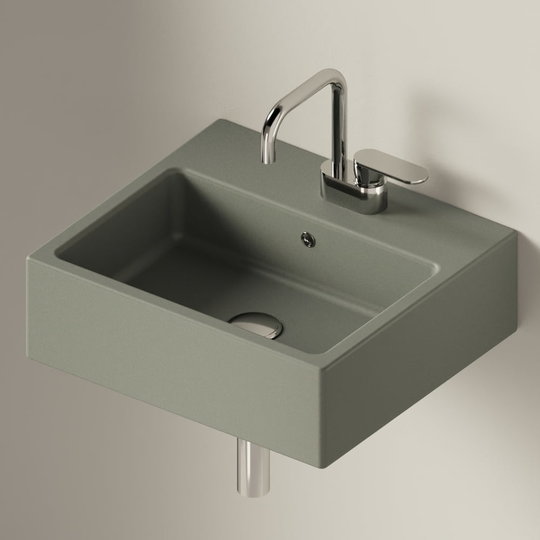 Керамическая раковина 50 см Flaminia Acquagrande Acqualight, lava grey (5058) Подвесные Прямоугольные