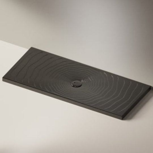 Керамический душевой поддон Flaminia Water Drop 160х70, black (DR7016) Мелкие Черный
