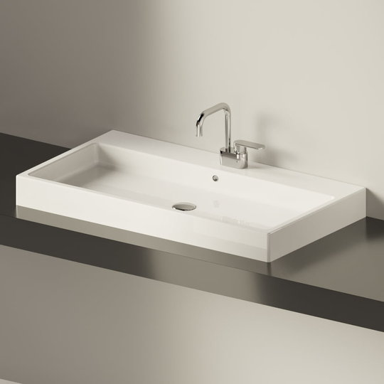 Керамическая раковина 100 см Flaminia Acquagrande 100, white (5051/INC) На консоль, На пьедестал, На столешницу, На тумбу Прямоугольные