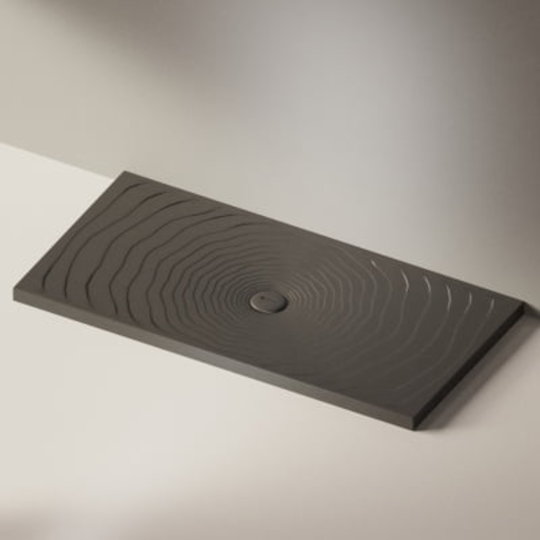 Керамический душевой поддон Flaminia Water Drop 160х80, graphite (DR8016) Мелкие Графит