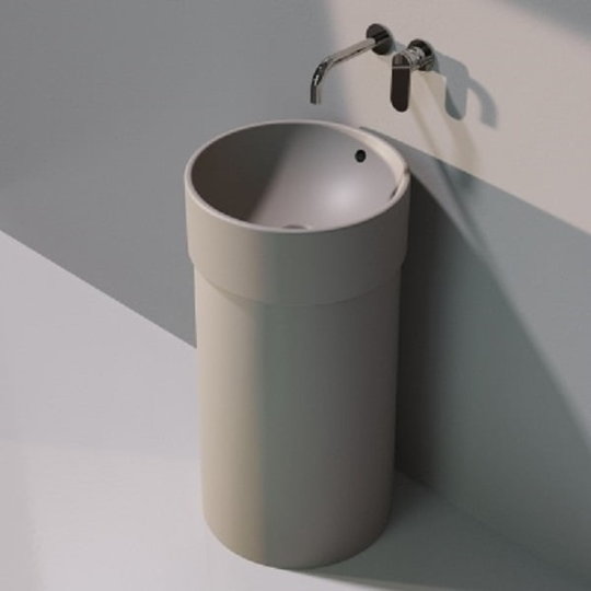 Напольная керамическая раковина Flaminia Twin Column, argilla (5050/COLP+5050/42C) Напольные Круглые