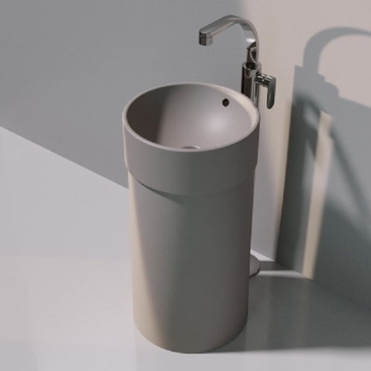 Напольная керамическая раковина Flaminia Twin Column, argilla (5050/COLC+5050/42C) Напольные Круглые