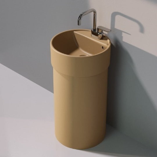 Напольная керамическая раковина Flaminia Twin Column, fango (5050/COLP+5050/42A) Напольные Круглые