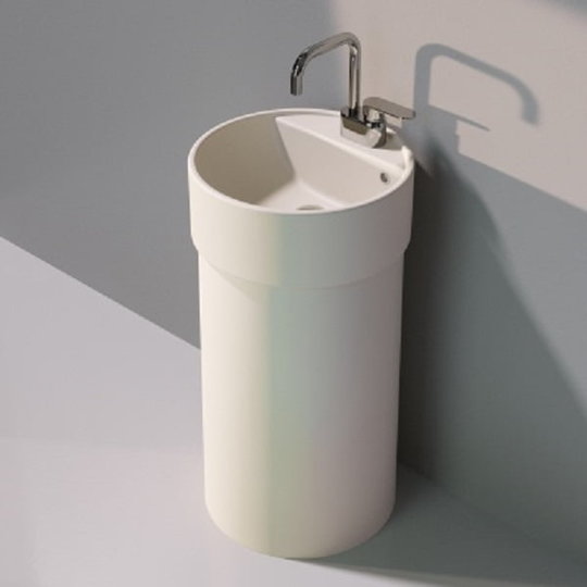 Напольная керамическая раковина Flaminia Twin Column, milky white (5050/COLP+5050/42A) Напольные Круглые