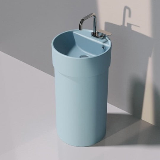 Напольная керамическая раковина Flaminia Twin Column, nuvola (5050/COLC+5050/42A) Напольные Круглые