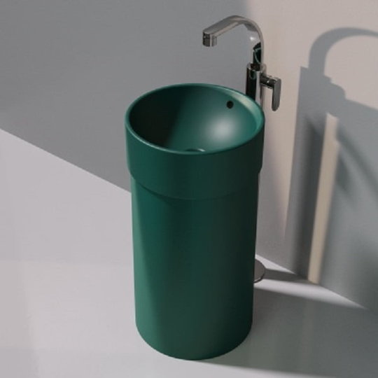 Підлогова керамічна раковина Flaminia Twin Column, petrolio (5050 / COLC + 5050 / 42C) Підлогові 