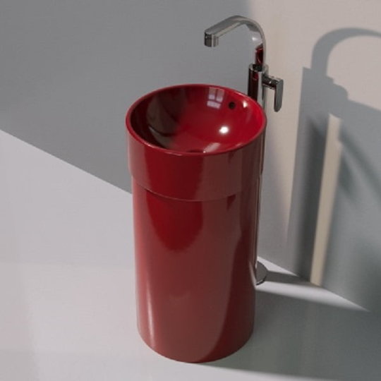Підлогова керамічна раковина Flaminia Twin Column, rosso rubens (5050 / COLC + 5050 / 42C) Підлогові 