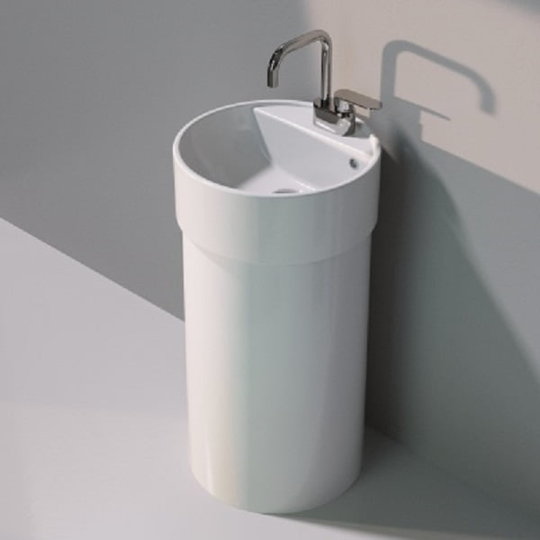 Напольная керамическая раковина Flaminia Twin Column, white (5050/COLP+5050/42A) Напольные Круглые