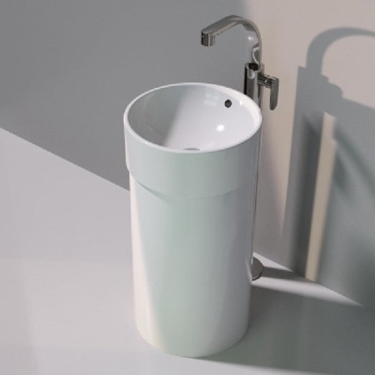 Напольная керамическая раковина Flaminia Twin Column, white (5050/COLC+5050/42C) Напольные Круглые