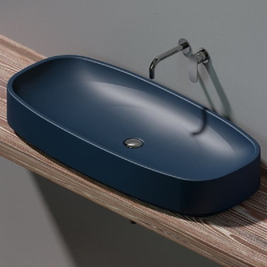 Керамічна раковина 110 см Flaminia Step 110, antracite (SE412) На стільницю, На тумбу 