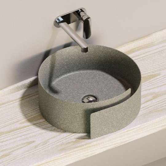Керамическая раковина 44 см Flaminia Roll 44, lava grey (RL44L) На столешницу, На тумбу Круглые
