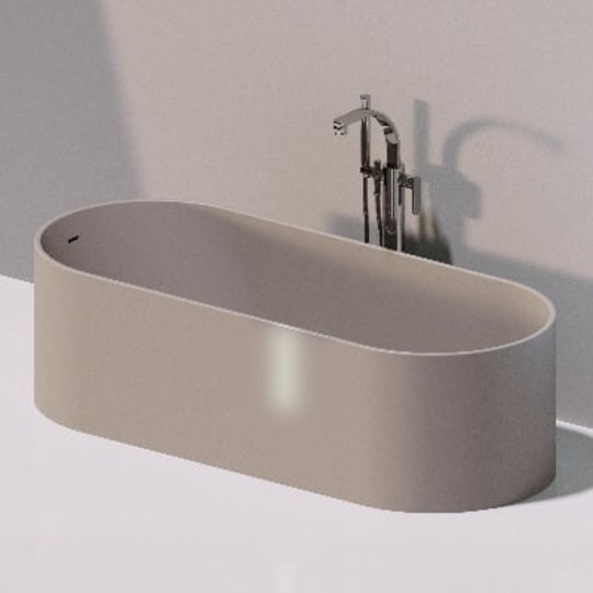 Ванна зі штучного каменю окремостояча Flaminia Oval 170х70 см, grey (OV170) Flaminia Овальні