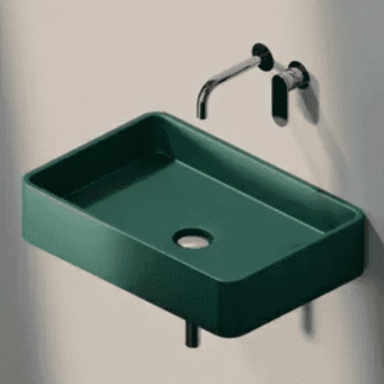 Керамическая раковина 60 см Flaminia Miniwash 60, petrolio (MWS + MWL60) Подвесные Прямоугольные