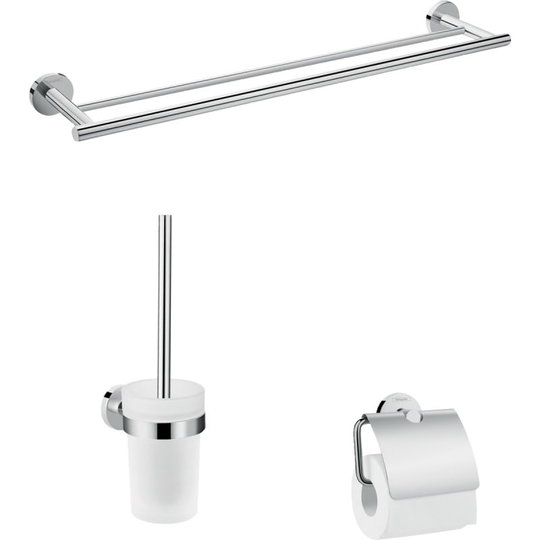 Набір аксесуарів для ванної кімнати Hansgrohe Logis (41727000) Йоржики для унітазу, Набори аксесуарів, Паперотримачі, Полотенцедержателі Hansgrohe