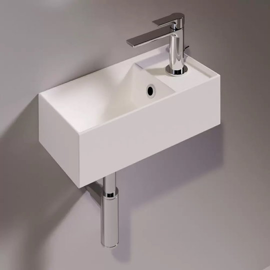 Керамічна раковина 40 см Simas Agile, matte white (AG 20) На стільницю, На тумбу, Підвісні 