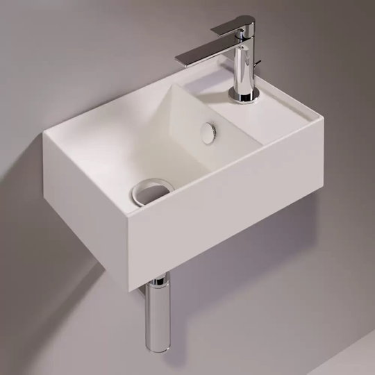 Керамічна раковина 40 см Simas Agile, matte white (AG 40) На стільницю, На тумбу, Підвісні 
