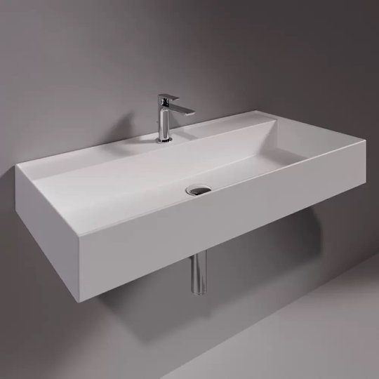 Керамическая раковина 91 cм Simas Agile, matte white (AG 91) На столешницу, На тумбу, Подвесные Прямоугольные
