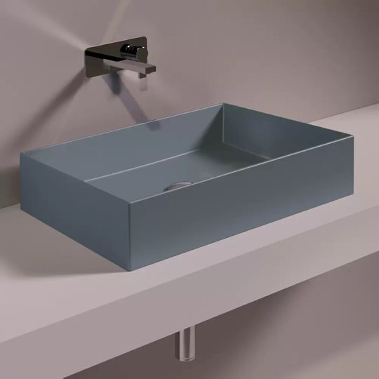 Керамічна раковина 60 см Simas Agile, matte cemento (AG 60) На стільницю, На тумбу 