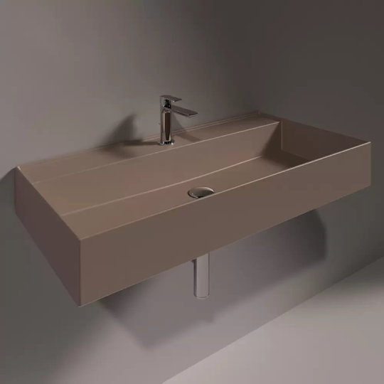 Керамічна раковина 91 см Simas Agile, matte moka (AG 91) На стільницю, На тумбу, Підвісні 