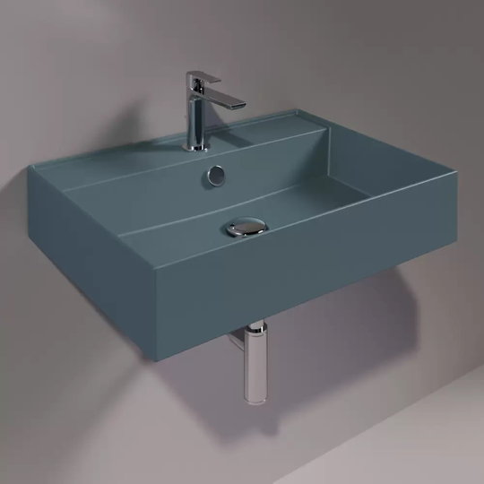Керамічна раковина 61 см Simas Agile, matte navy (AG 61) На стільницю, На тумбу, Підвісні 