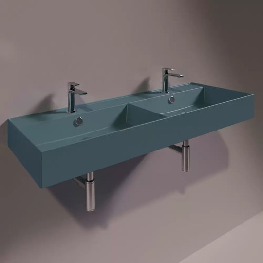 Керамічна раковина 121 см Simas Agile, matte navy (AG 121D) На стільницю, На тумбу, Підвісні 