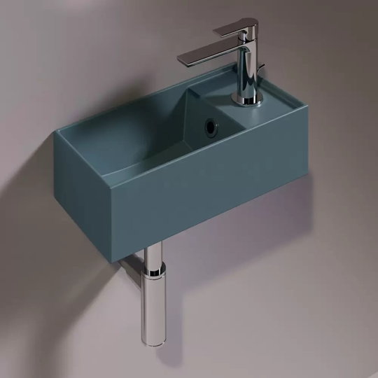 Керамічна раковина 40 см Simas Agile, matte navy (AG 20) На стільницю, На тумбу, Підвісні 