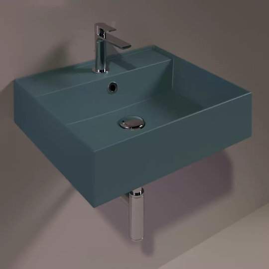 Керамическая раковина 51 см Simas Agile, matte navy (AG 51) На столешницу, На тумбу, Подвесные Прямоугольные