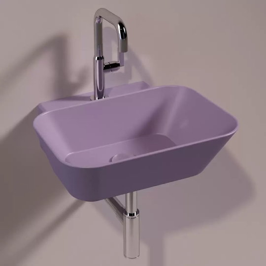 Керамічна раковина 48 см Simas WAVE, matte prugna (WA 08) На стільницю, На тумбу, Підвісні 