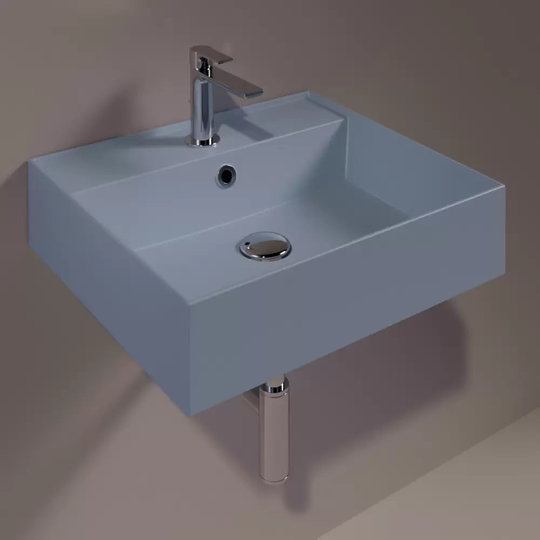Керамическая раковина 51 см Simas Agile, matte pervinca (AG 51) На столешницу, На тумбу, Подвесные Прямоугольные