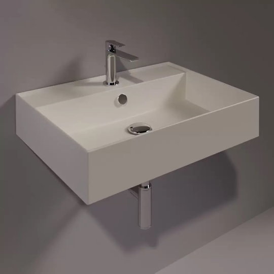 Керамическая раковина 61 cм Simas Agile, matte sabbia (AG 61) На столешницу, На тумбу, Подвесные Прямоугольные