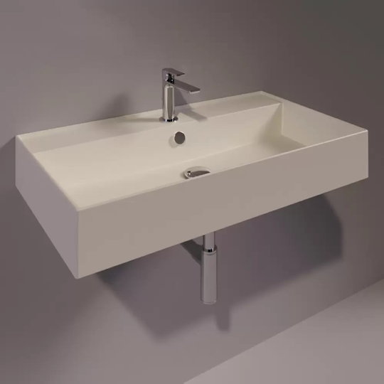 Керамическая раковина 81 cм Simas Agile, matte sabbia (AG 81) На столешницу, На тумбу, Подвесные Прямоугольные