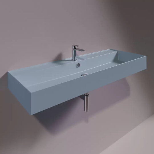 Керамическая раковина 121 cм Simas Agile, matte tela (AG 121) На столешницу, На тумбу, Подвесные Прямоугольные