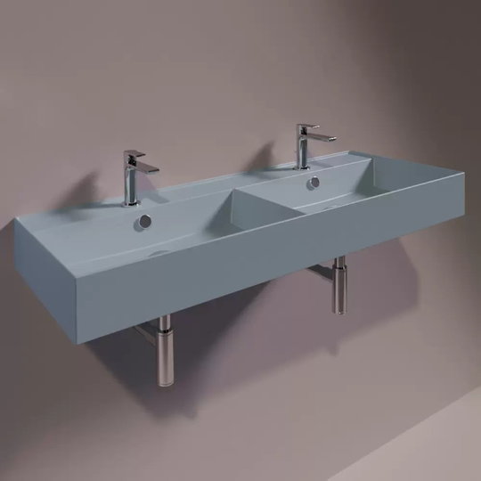 Керамічна раковина 121 см Simas Agile, matte tela (AG 121D) На стільницю, На тумбу, Підвісні 