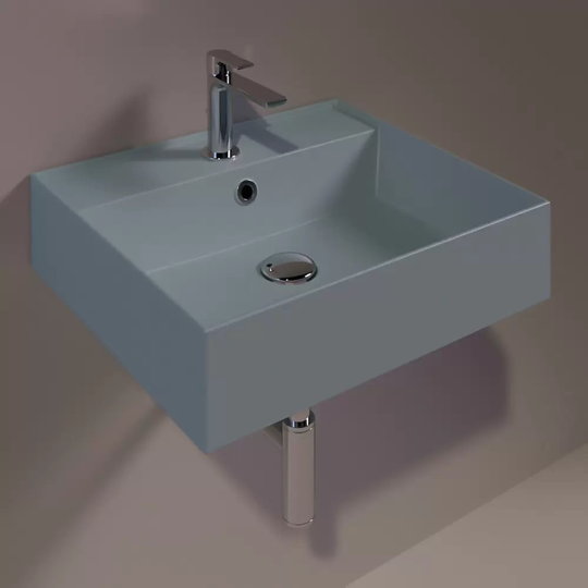 Керамическая раковина 51 см Simas Agile, matte tela (AG 51) На столешницу, На тумбу, Подвесные Прямоугольные
