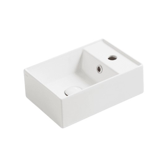 Керамическая раковина 40 см Simas Agile, glossy white (AG 40) На столешницу, На тумбу, Подвесные Прямоугольные