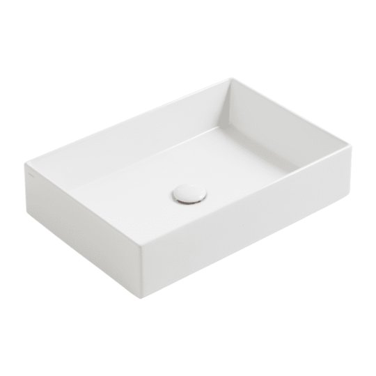 Керамическая раковина 60 см Simas Agile, glossy white (AG 60) На столешницу, На тумбу Прямоугольные