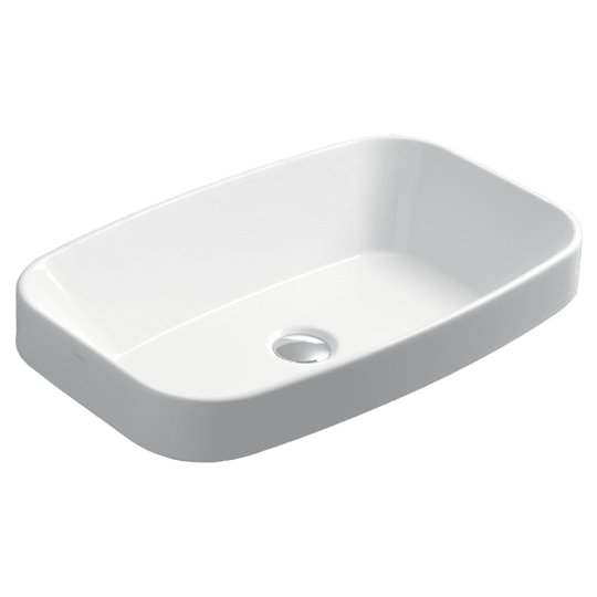 Керамическая раковина 60 см Simas Baden Baden, glossy white (BB 11) На столешницу, На тумбу Прямоугольные