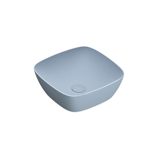 Керамическая раковина 40 см Catalano Green Lux, azzurro satinato (140APGRLXAS) На столешницу, На тумбу Квадратные