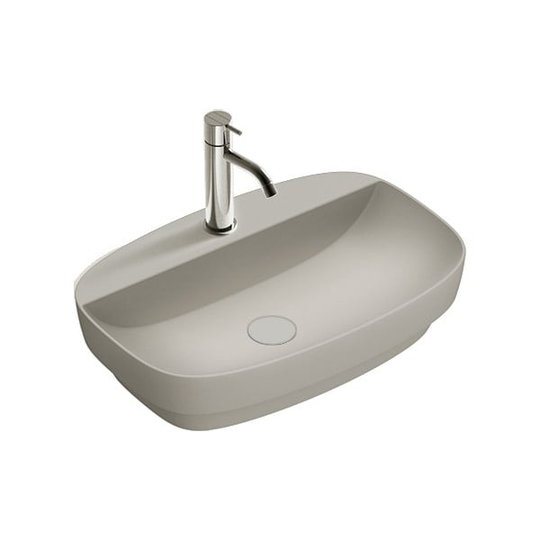Керамическая раковина 60 см Catalano Green Lux, cemento satinato (160GRLXNCS) На столешницу, На тумбу, Полувстраиваемые Прямоугольные