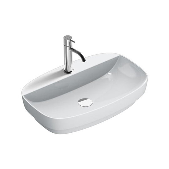Керамическая раковина 65 см Catalano Green Lux, bianco lucido (165GRLXN00) На столешницу, На тумбу, Полувстраиваемые Прямоугольные