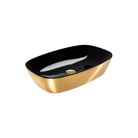 Керамическая раковина 60 см Catalano Gold&Silver, gold/black (160APGRLXNO) На столешницу, На тумбу Прямоугольные