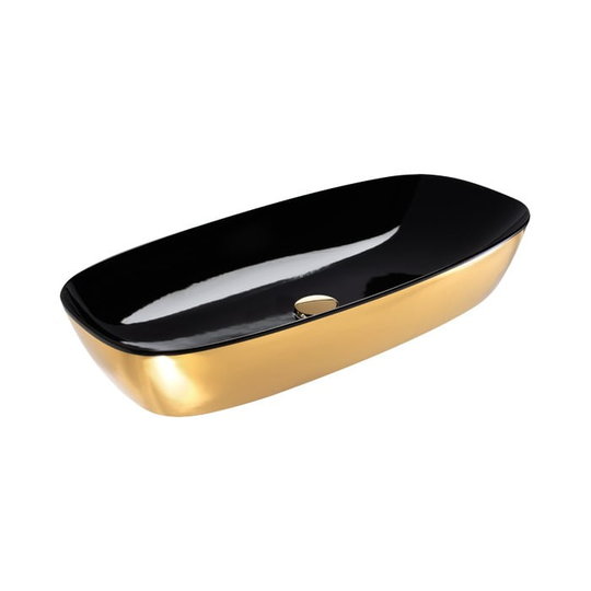 Керамическая раковина 80 см Catalano Gold&Silver, gold/black (180APGRLXNO) На столешницу, На тумбу Прямоугольные