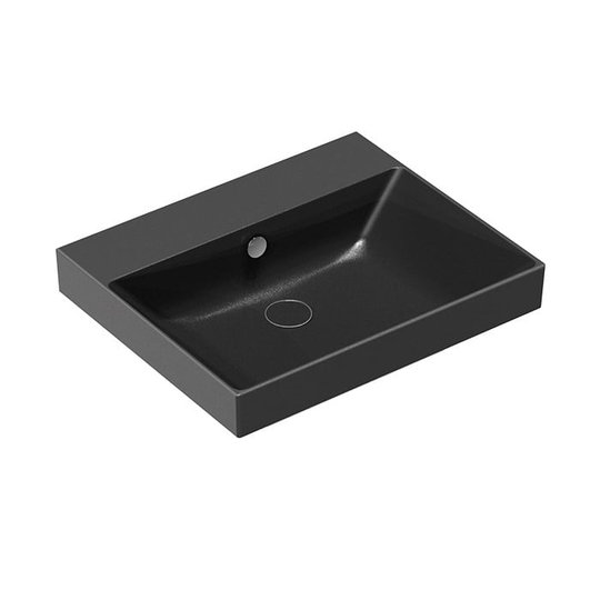 Керамическая раковина 60 см Catalano NEW ZERO, nero satinato (160ZPNS) На столешницу, На тумбу, Подвесные, Полувстраиваемые Прямоугольные