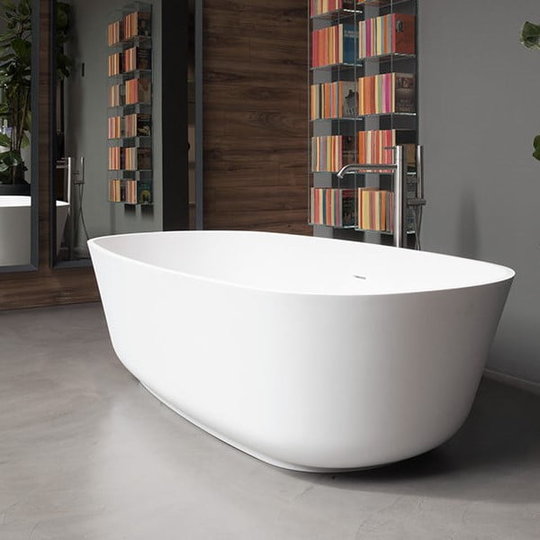 Ванна отдельностоящая Antonio Lupi BAìA 185x90 см, белый (Baia Bianco) Antonio Lupi Овальные
