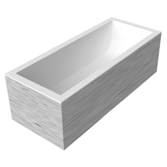 Ванна окремостояча Antonio Lupi BIBLIO 180x80 см (Biblio15 Rovere grigio) Antonio Lupi Прямокутні