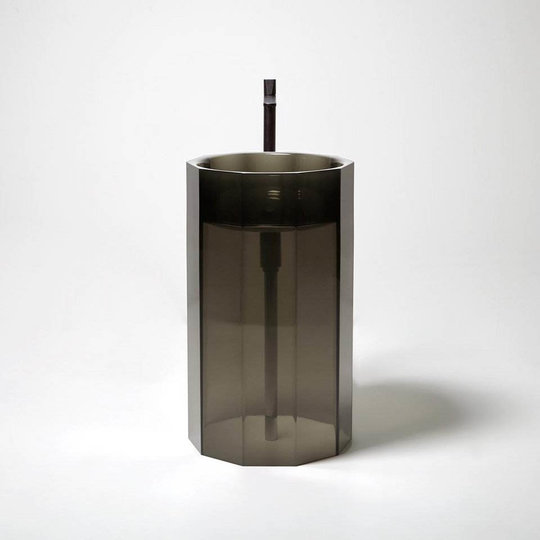Напольная раковина Antonio Lupi VITREO, графит (Vitreo Fume) Напольные Круглые