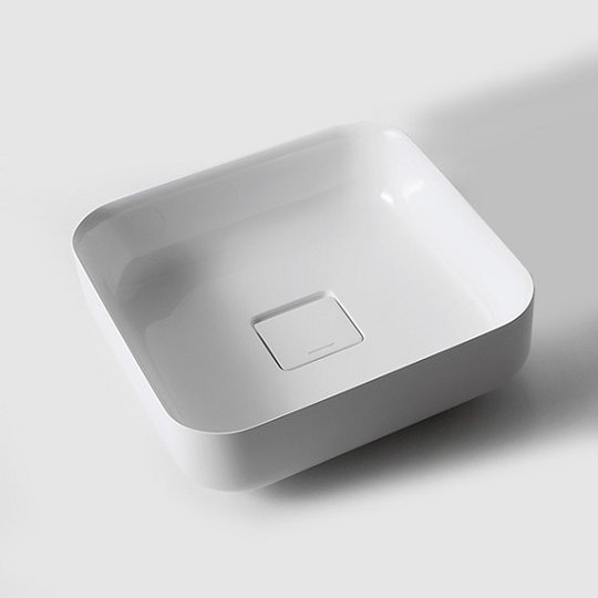 Раковина накладная 40 см Antonio Lupi BOLO, белый (Bolomood40 Bianco) На столешницу, На тумбу Квадратные