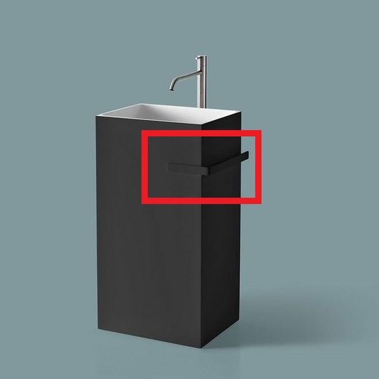 Полотенцедержатель для раковини Antonio Lupi Fold, чорний (FOLDVE Nero) Полотенцедержателі Antonio Lupi