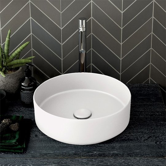 Раковина накладна 40 см Cielo Shui Comfort, білий (SHCOLAT40-Bianco) На стільницю, На тумбу 