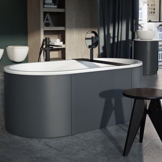 Ванна отдельностоящая Cielo Arcadia Cibele 160*86 см (CIBELE-White+CIBATC-CM) Cielo Овальные